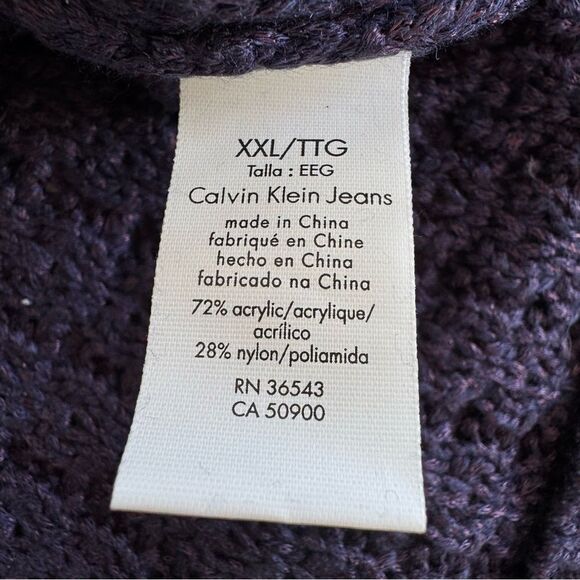 Calvin Klein Jeans Textured Crew Neck Sweater Size XXL - Picture 9 of 9